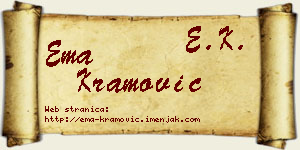 Ema Kramović vizit kartica